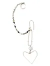 Isabel Marant Ear Cuff Pin And Heart Jewelry Silver In Metallic