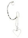 Isabel Marant Ear Cuff Pin And Heart Jewelry Silver In Metallic