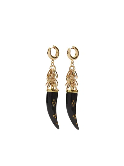 Isabel Marant Earrings With Horn Pendant In Black