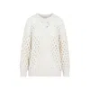 ISABEL MARANT ECRU BABY ALPACA TANE SWEATER