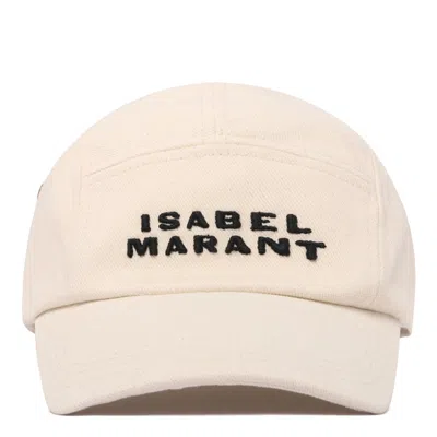 Isabel Marant Ecru Black Cotton Hats In White