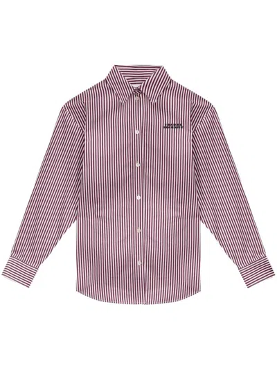 ISABEL MARANT ECRU BURGUNDY STRIPED SHIRT