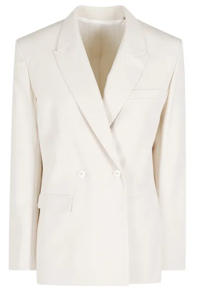 Isabel Marant Ecru Calie Gb Double-breasted Acetate-blend Blazer In White