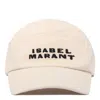 Isabel Marant Ecru Black Cotton Hats In Neutral