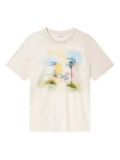 Isabel Marant Honore Graphic-print T-shirt In Neutral