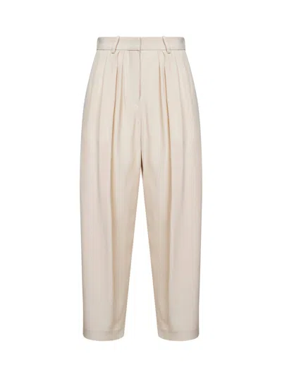 Isabel Marant Ecru Fluid Crêpe Janice Carrot-fit Trousers In Neutral