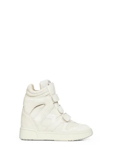 Isabel Marant Ecru Suede Im3 High-top Sneakers In White