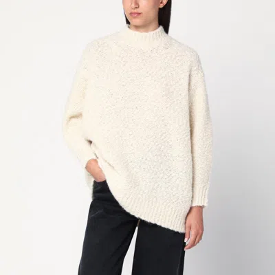 Isabel Marant Ecru Sweater In Alpaca Blend In White