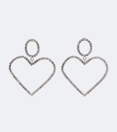 Isabel Marant Eden Asymmetric Embellished Earrings In Metallic