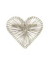 Isabel Marant Heart Shaped Wire Design Brooch In Metallic