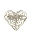Isabel Marant Heart Shaped Wire Design Brooch In Metallic