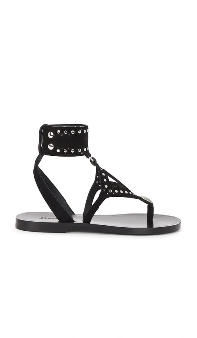 Isabel Marant Black Leather Flip-flop Sandals
