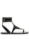 Isabel Marant Women's Edil Suede Leather Sandals In Black