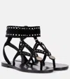 Isabel Marant Women's Edil Suede Leather Sandals In Black/silver