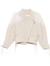 Isabel Marant Edina Short Denim Jacket In Neutrals