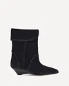 Isabel Marant 50mm Edoa Braided-trim Boots In Black