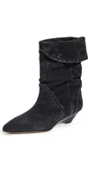 Isabel Marant 50mm Edoa Braided-trim Boots In Black