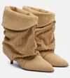 Isabel Marant Edrik 45 Perforated Suede Ankle Boots In Brown
