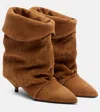 Isabel Marant Edrik 45 Suede Ankle Boots In Nude
