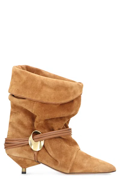 Isabel Marant Edrika Suede Ankle Boots In Brown
