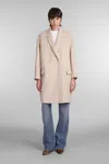 Isabel Marant Efegozi Wool, Cashmere And Silk Coat In Beige