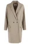 Isabel Marant Efegozi Gb Medium-length Wool Coat In Multi