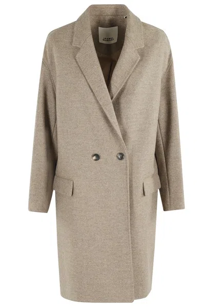 Isabel Marant Efegozi Gb Medium-length Wool Coat In Multi