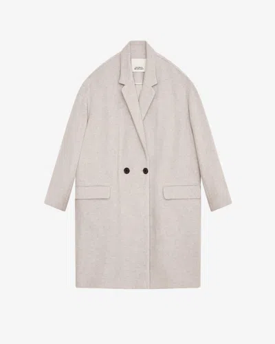 Isabel Marant Efegozi Coat In Light Gray