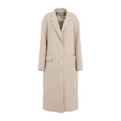 Isabel Marant Efezia Long Coat In Beige