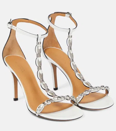 Isabel Marant 85mm Einari-gd Studded Leather Sandals In White