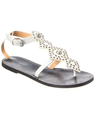 Isabel Marant Ejane Leather Sandal In White