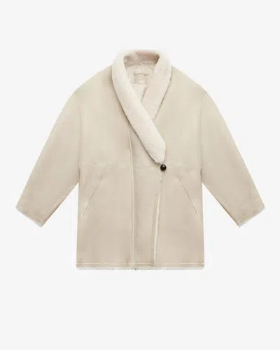 Isabel Marant Elanore Coat In Chalk