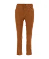 Isabel Marant Suede Back-pockets Trousers In Brown
