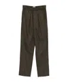Isabel Marant Pinstripe Elastic-waist Tailored Trousers In Brown