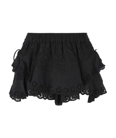 Isabel Marant Elastic Waist Midi Skirt In Black