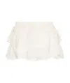 Isabel Marant Womens White Neis Open-cut Embroidered Cotton Mini Shorts In White