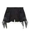 Isabel Marant Ildana Lace-trimmed Silk-blend Shorts In Black