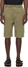 Isabel Marant Khaki Tyler Denim Shorts In Green