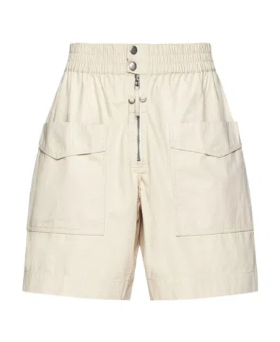 Isabel Marant Elasticated-waistband Bermuda Shorts In White
