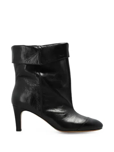 Isabel Marant Eldra Fold-over Ankle Boots In Black