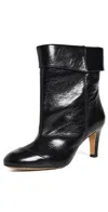 Isabel Marant Eldra Leather Ankle Boots In Black