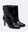 Isabel Marant Eldra Leather Ankle Boots In Black