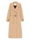 Isabel Marant Elea Double-breasted Flowing Trench Coat In Neutral