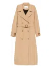 Isabel Marant Elea Double-breasted Flowing Trench Coat In Neutral