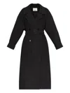 Isabel Marant Elea Double-breasted Trench Coat In Black