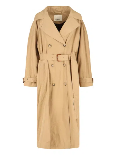 Isabel Marant 'elea' Double-breasted Trench Coat In Sand
