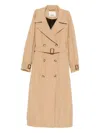 Isabel Marant Elea Double-breasted Flowing Trench Coat In Brown