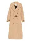 Isabel Marant Elea Double-breasted Flowing Trench Coat In Brown