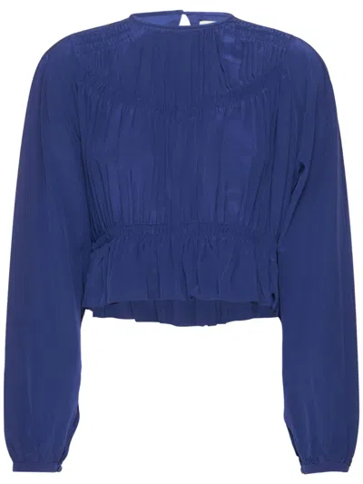 Isabel Marant Elegant Blue Cropped Blouse For Any Occasion