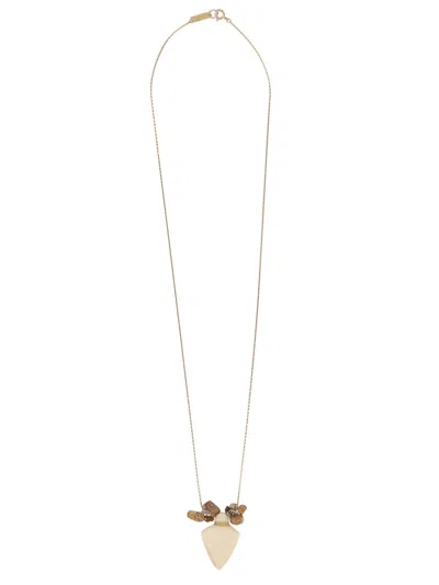 Isabel Marant Elegant Brass Statement Necklace In Gold